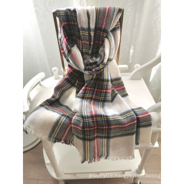 Winter warm checked scarves for women